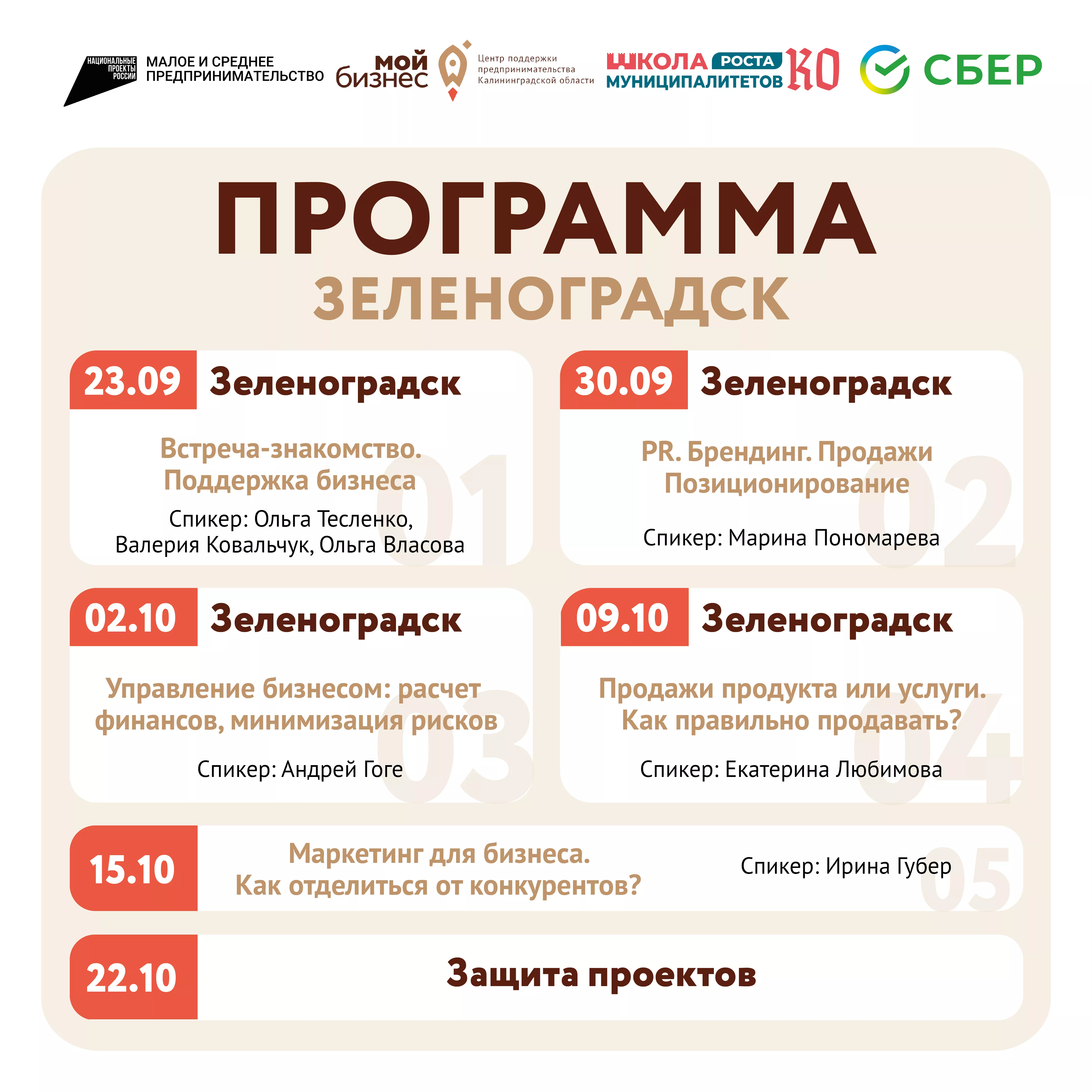 Образовательная программа «Школа роста муниципалитетов 2024: Зеленоградск, Куршская коса»