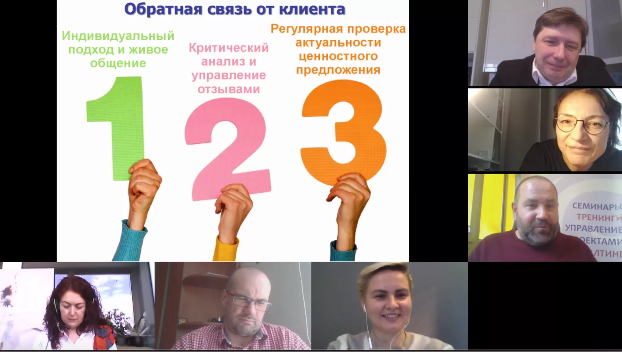 Итоги вебинара «Обратная связь от клиентов; философия непрерывных улучшений» для представителей туриндустрии Калининградской области.