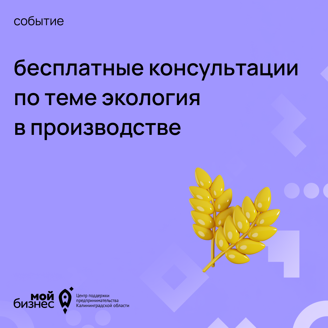 Бесплатные консультации по теме Экология в производстве (08.08.2022 11:00 - 13:00)