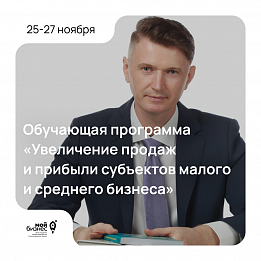 Обучающая программа «Увеличение продаж и прибыли субъектов малого и среднего бизнеса»